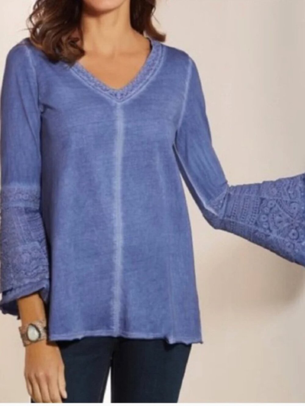 Soft Surrounding Boho Jordan Creek Tunic Top in Blue